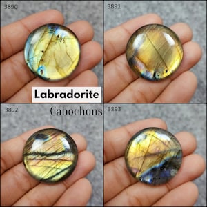 Labradorite Gemstone, Round Shape AAA quality Blue Fire Labradorite, Natural Labradorite Cabochon, Flat Back Jewelry Making Cabochon