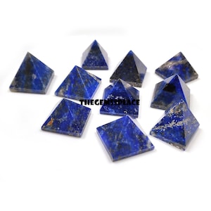 Lapis Lazuli Healing Crystal Pyramid, Natural Pyramid for Meditation, Chakra Balancing and Crystal Pyramid Grid, Sound Therapy Toolkit