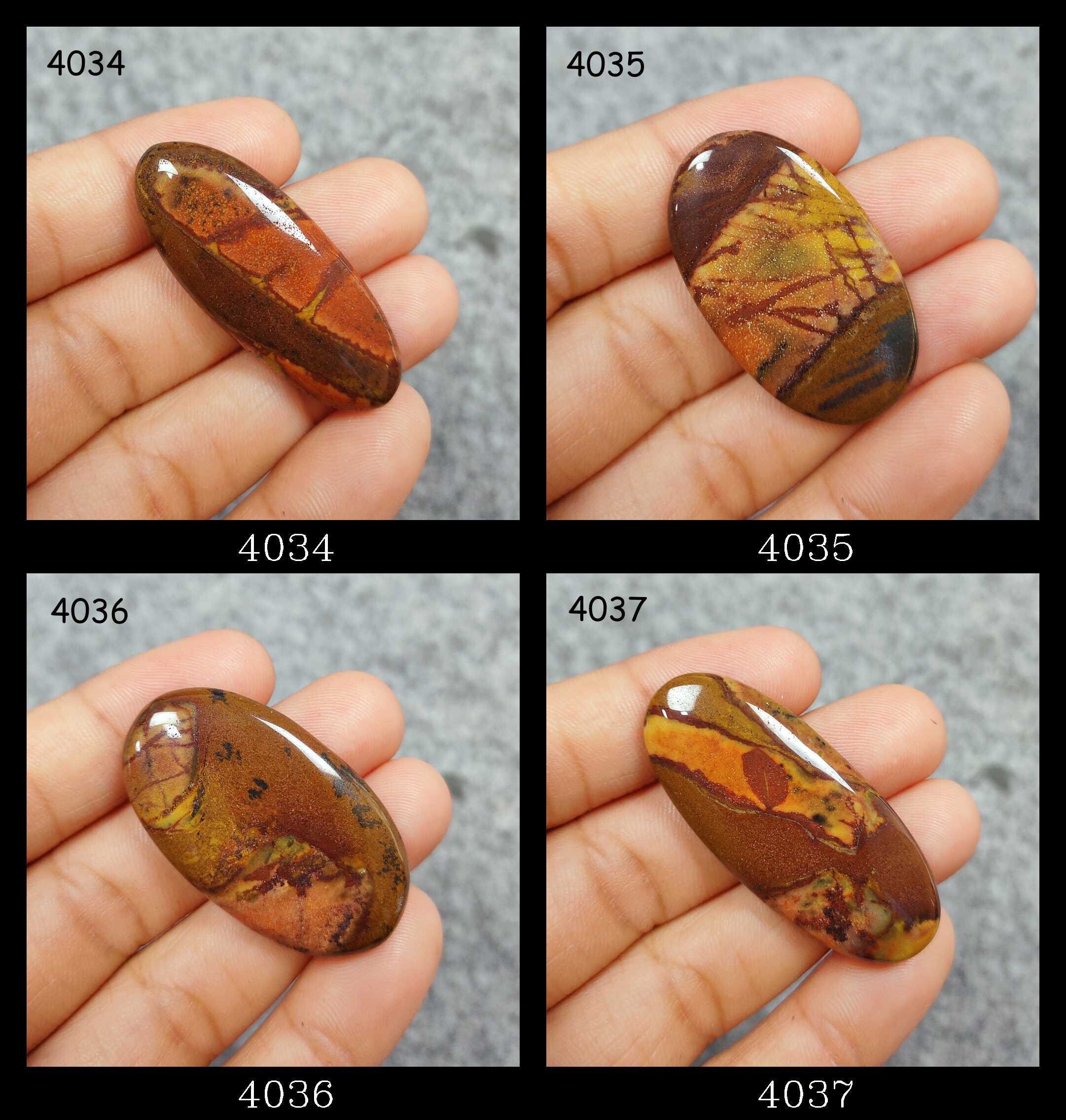 Genuine Jasper Cabochon Gemstone/ Yellow Jasper Cabs/ Oval Genuine Jasper Cabochon Gemstone/ Yellow Jasper Cabs/ Oval