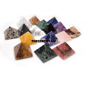 Gemstone Crystal Pyramid - Healing Stone Decor - Meditation Energy Pyramid - Crystal Grid Focal Point - Home Altar Gift