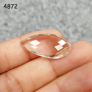 Clear Quartz Faceted Pear Gemstone ~ Clear Quartz Cut Stone Glass ~ Clear Quartz Loose Gemstone~ Clear Quartz Gemstone For Jewelry.