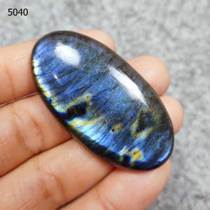 Natural Labradorite Healing Gemstone/ Blue Labradorite Cabochon/ Labradorite Cabs / Oval Stone/ For Making Jewelry Crafts