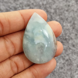 Amazing Pear Peruvian Blue Opal Loose Gemstone Cabochon Rare find Collection jewelry Making stone Stone
