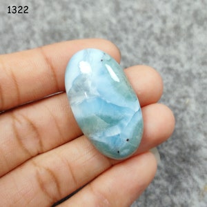 Larimar, natural Dominican larimar, Oval shape larimar cabochon, flat back cabochon, gemstone available for jewelry making