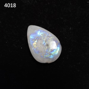 Natural Moonstone Rainbow moonstone Pear Shape Cabochon, Blue fire Play Moonstone , Top Quality Flashy Rainbow Moonstone, Gift For Her