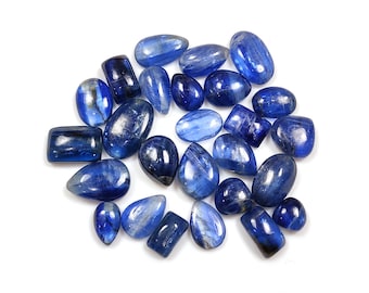 140 Ct Natural Kyanite Cabochon Lot, Mix Shape Cabochon, Polished Stone, Blue Kyanite Crystal, Natural Stone, Gemstone, Ring Size Stone
