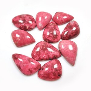 10pcs Natural pink thulite cabochon lot, thulite rosaline stone, smooth polished gemstone, jewelry making  gemstone, wholesale gemstone