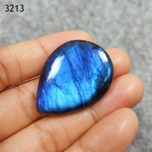 Natural Labradorite Cabochon - Smooth Labradorite Gemstone - Cabochon For Making Jewelry - For Making Jewelry - For Pendant - Pear Cabochon