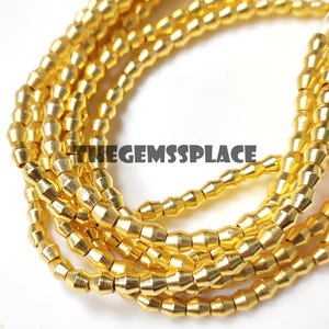 42 Pcs Bicone Spacers - Metal Beads - Gold Plated Beads - Gold Spacers - Gold Spacer Beads - 14K Gold Plated - Jewelry Making Beads