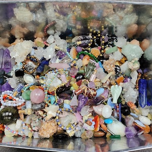 Crystal Mystery Box Intuitively Chosen Crystal Bundle Box of Crystals Mixed Mystery Crystal Box