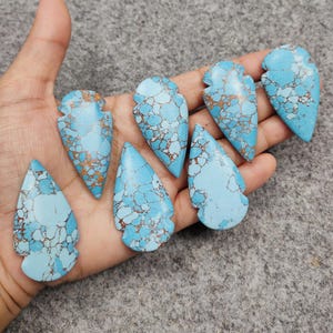 1 Pcs Turquoise Arrowhead Shape Cabochon, Turquoise Loose Gemstone Cabochon Jewelry Making, Unique Jewelry Making Stone