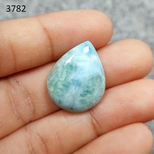 Larimar Cabochon, 100% natürlicher Larimar Loser Edelstein Großhandel Edelstein, DIY Schmuckherstellung, glatte Cabochons, flache Rückseite Edelstein