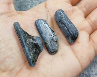 3 Pcs Natural Raw Kyanite Gemstone Wand, Rough Blue Kyanite Blade - Raw Kyanite Blade, Home Decor Gemstone, Jewelry Making Supplies, Gift