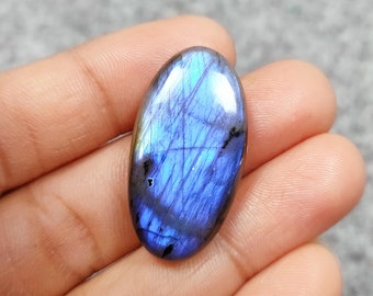 Pierre lâche de labradorite, pierre précieuse naturelle de cabochon de labradorite, bijoux de labradorite de feu de forme ovale, labradorite multi-feu