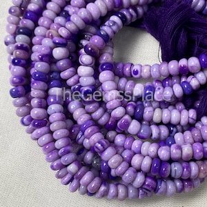 Amazing lavender opal smooth rondelle shape beads, 13inch strand lavender opal gemstone beads, AAA quality opal beads, jewelry making craft