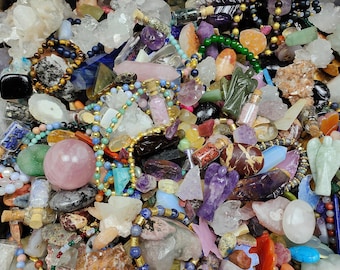 Caixa de Cristais de Cura, Colher de Cristal Misteriosa, Cristal da Sorte Aleatório, Rochas e Minerais, Caixa de Presente de Cristal, Cristal Surpresa e muito mais!!!