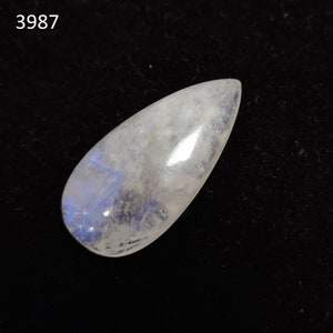 Natural Moonstone Rainbow moonstone Pear Shape Blue Fire Cabochon, Blue fire Moonstone , Rainbow Moonstone, Jewelry Making Gemstone, Craft