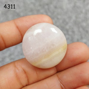 Pink Mangano Calcite Smooth Stones - Natural Pink Mangano - Healing Crystals and Stones - Heart Chakra - Jewelry Making Gemstone - Gift