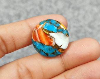 Mohave Kupferauster Türkis, runde Form Edelstein, Edelstein Cabochon Lieferant, Kupferauster Türkis, Großhandel Edelstein, Türkis