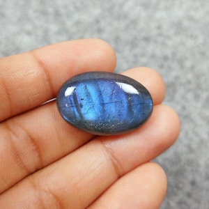 Natural Labradorite Cabochon Loose Gemstone, Blue Oval Labradorite Cabs, Labradorite Real Stone For Making Jewelry