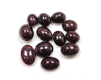 12 Pcs Natural Star Ruby~ Ruby Star Gemstone~ Mix Size Star Ruby Cabochon~ Loose Stone For Jewelry Making~ Ruby Star Gemstone Lot~ Gift