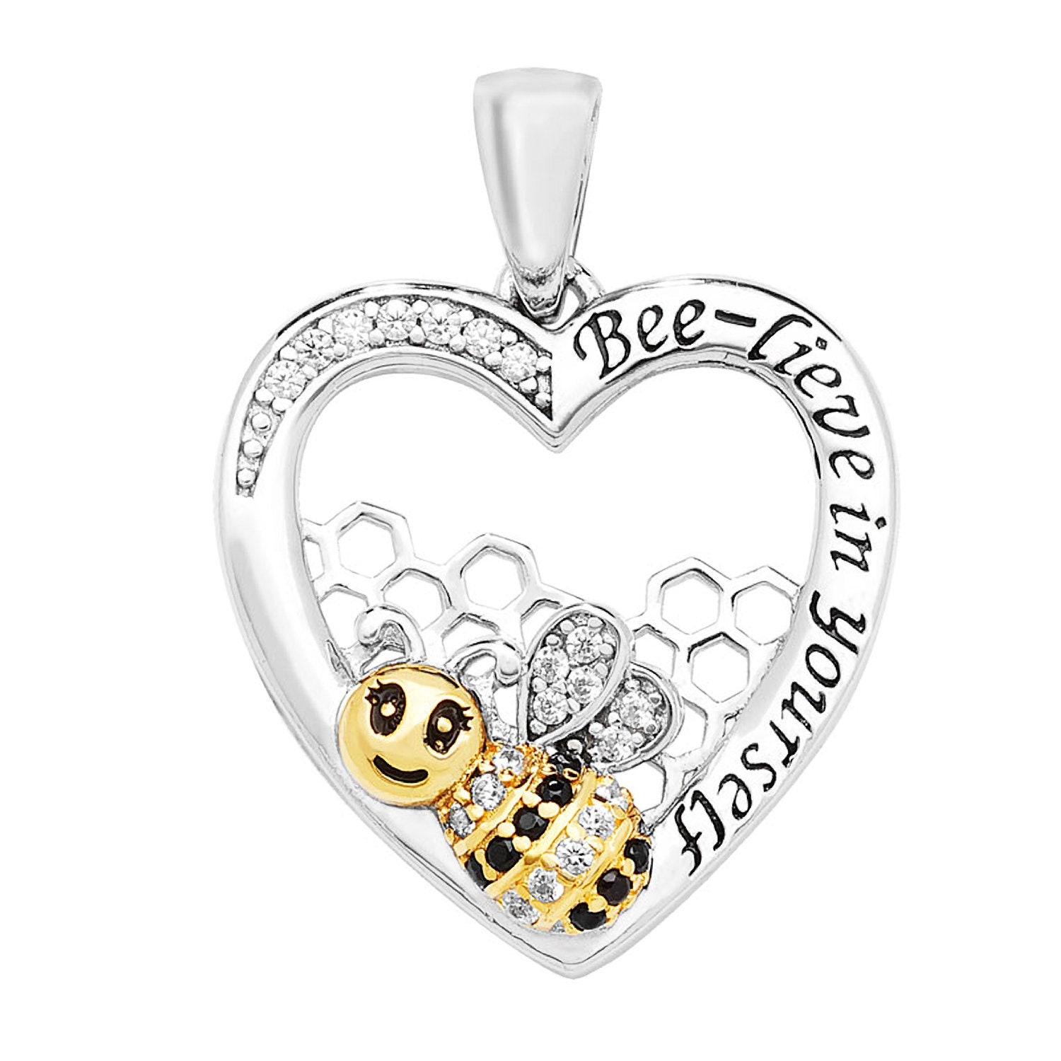Bee lieve in yourself cheap necklace