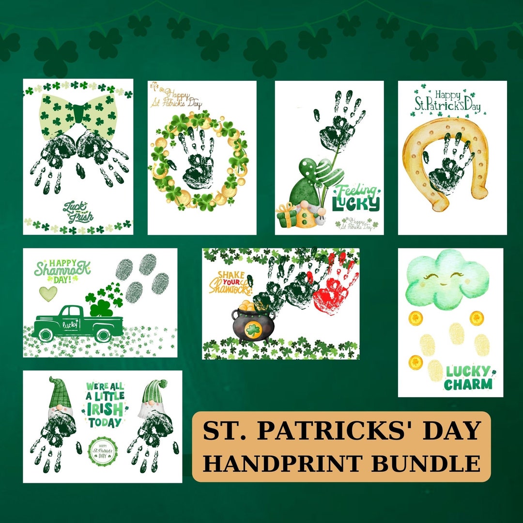 St Patricks Day Handprint Thumbprintartcraft Bundle