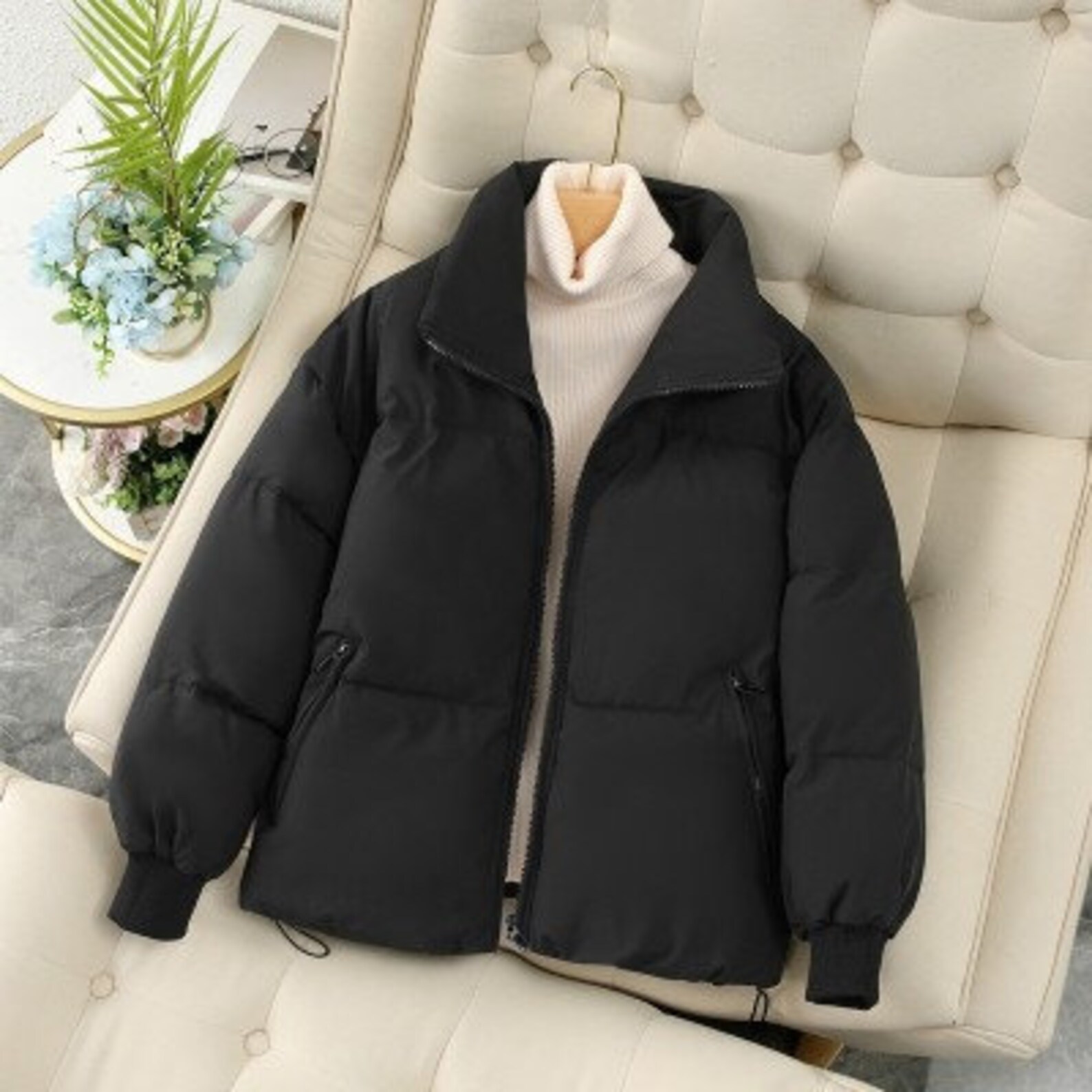Stylish Black Short Parka Jacket for Women Winter Wear - Etsy
