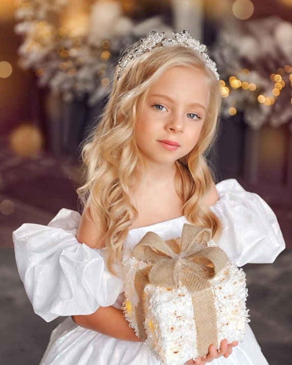 Blanc Cendrillon Robe Fleur robe fille Robe Princesse etincelante filles robe 1 10 ans Etsy France