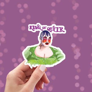 Pegatina de Leigh Bowery "Rey Queer" / Cultura pop / Moda de los 80 / Clubkid / Nuevo Romanticismo / Drag / Calcomanía / Alternativa / Looks