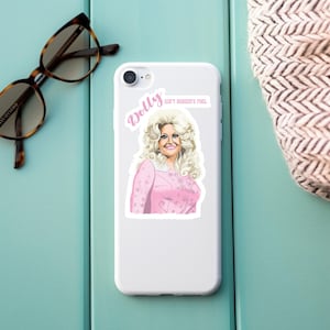 Autocollant « Nobody's Fool » de Dolly Parton / Culture populaire / Musique country / Cowgirl / Cowboy / Sticker pour ordinateur portable / Rose pastel / Vinyle décoratif