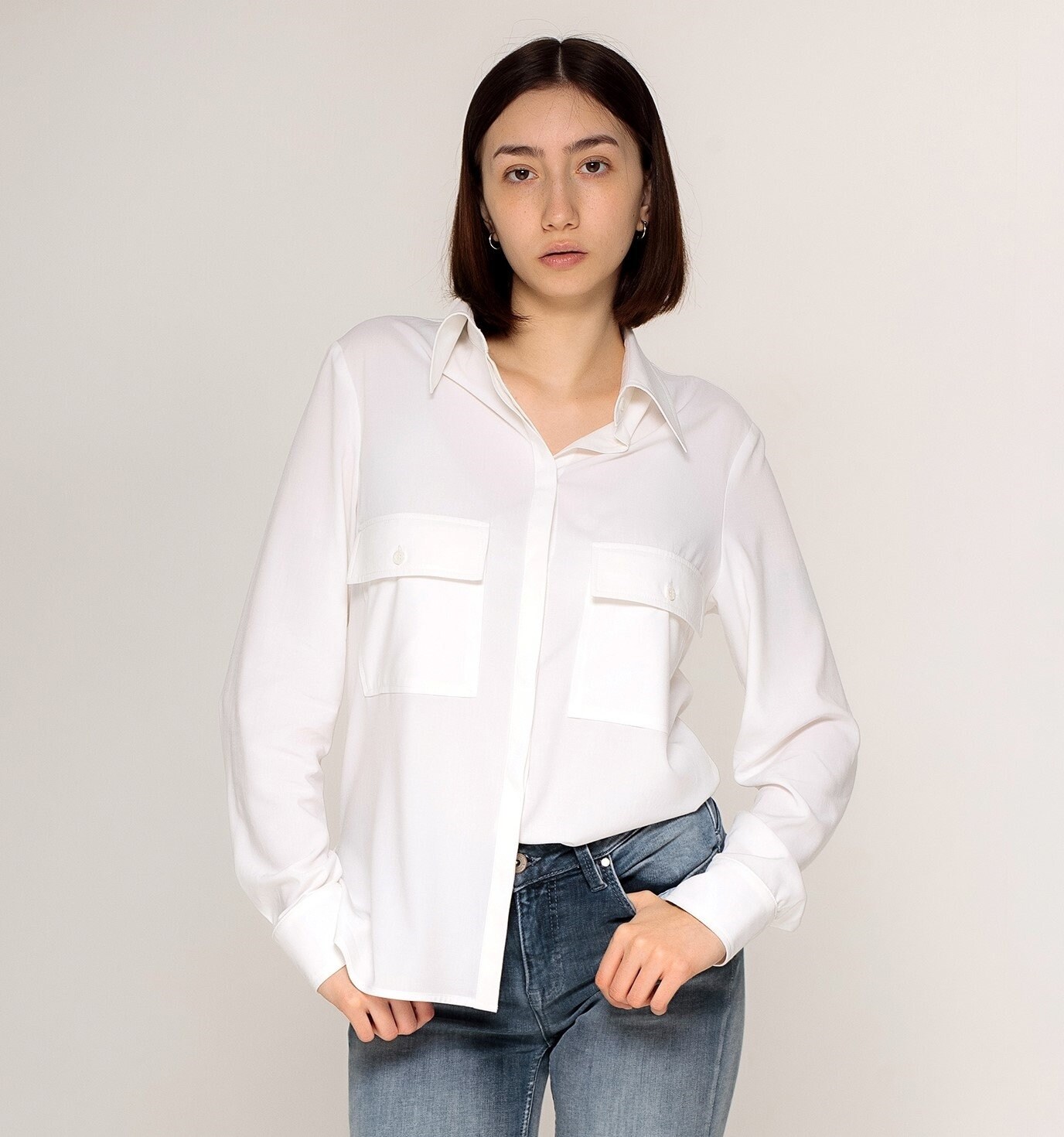 buy stores WHITE White BLOUSE WOMEN, Collar Cotton Blouse, Upgrade Gail  Rich Blouse Your Style with Our Viscose White Blouse with Convenient Breast  Pockets,Womens Clothing 