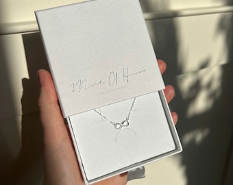 Sterling zilveren Infinity ketting in geschenkverpakking - bruidsmeisje huwelijksgeschenk