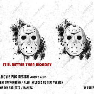 Jason's Mask Png for Halloween , Horror Movie Png Design for ...