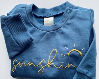 Hand Embroidered Baby Sunshine Sweatshirt, 6 mo.