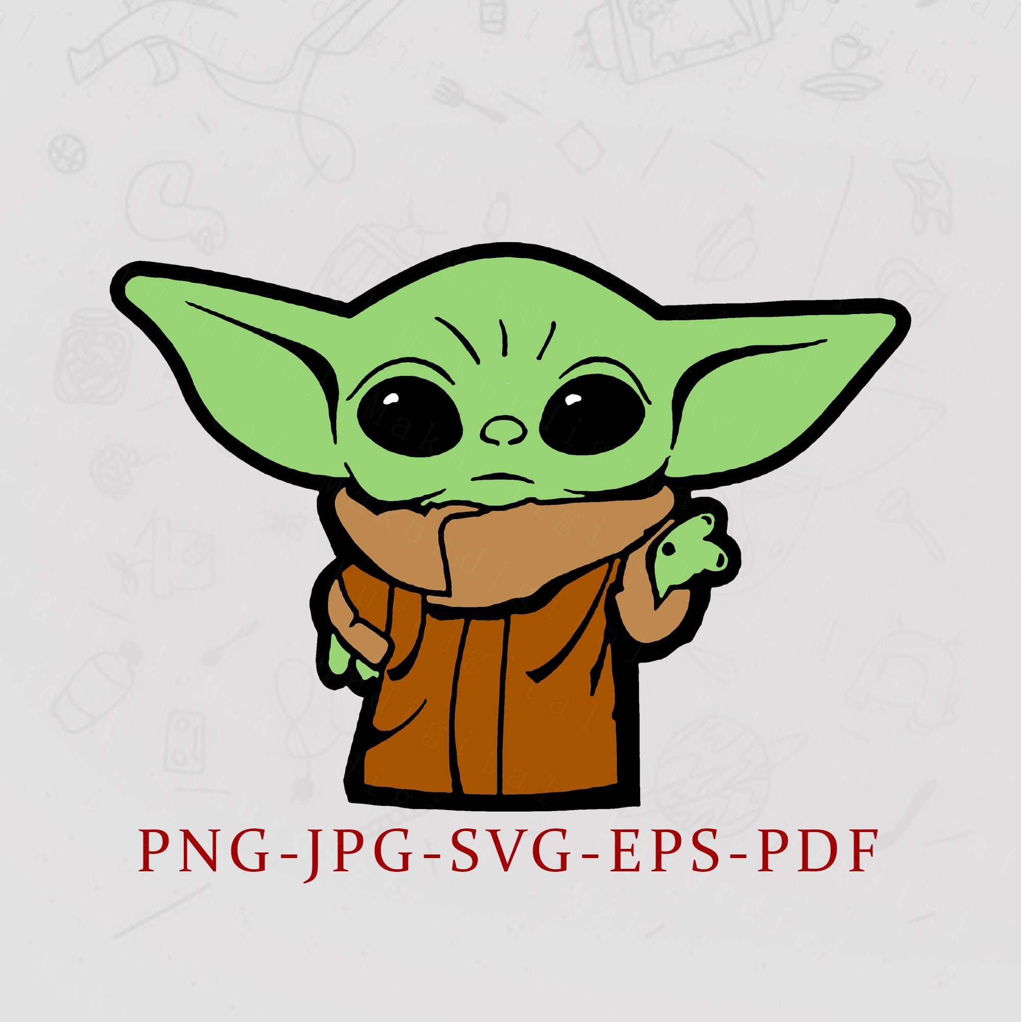 Baby Yoda Baby Yoda Digital Baby Yoda Download Instant Etsy