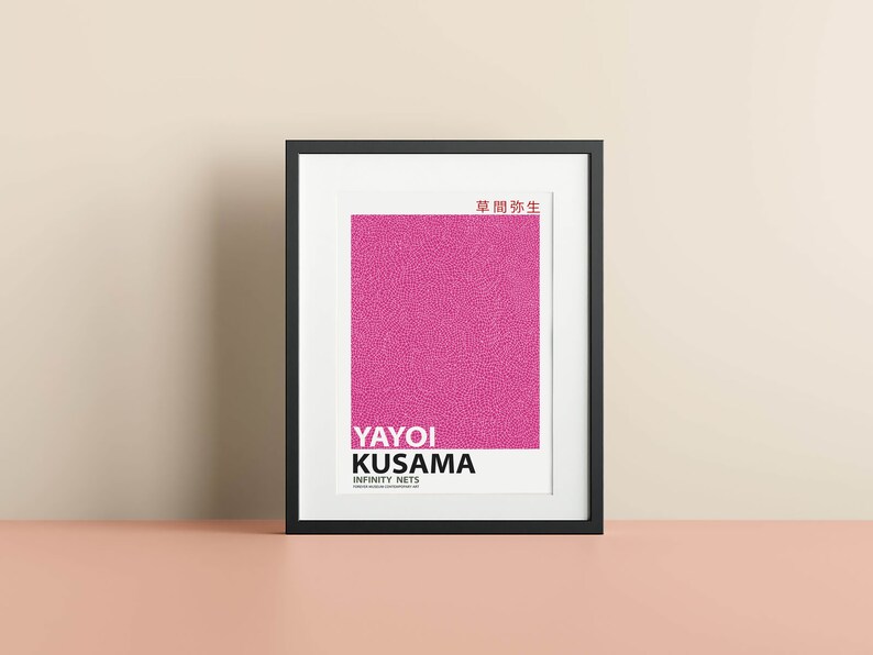 Yayoi Kusama Poster, Yayoi Kusama Wall Art, Colorful Wall Art, Yayoi Kusama Wall Art, Japan Art