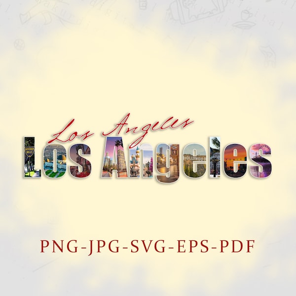 Los Angeles,  Los Angeles Digital,  Los Angeles Download - Instant Digital Download - jpeg, png, svg, pdf, and eps files included!