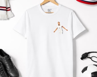Harry Kane England T Shirt, Kane World Cup Tee, England 2026 Football Illustration Shirt, Modern England Striker Artwork Top