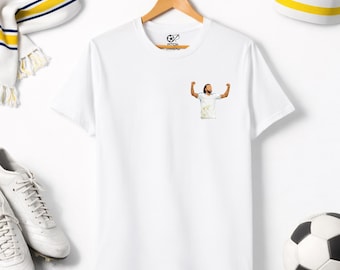 Dominic Calvert-Lewin Leeds T Shirt, Calvert-Lewin Illustration Tee, Leeds Football Shirt, Premier League Fan Top