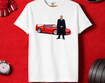 Lewis Hamilton Ferrari T Shirt, Ferrari Formula 1 Tee, Lewis Hamilton Illustration Shirt, F1 Motorsport Fan Top
