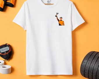 Lando Norris McLaren T Shirt, McLaren Formula 1 Tee, Lando Norris Illustration Shirt, F1 Motorsport Fan Top