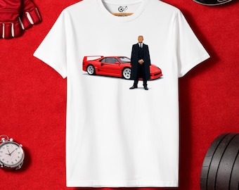 Lewis Hamilton Ferrari T Shirt, Ferrari Formula 1 Tee, Lewis Hamilton Illustration Shirt, F1 Motorsport Fan Top