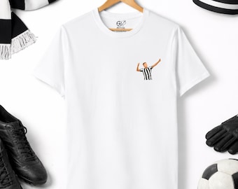 Harvey Barnes Newcastle T Shirt, Bow and Arrow Celebration Football Illustration Tee