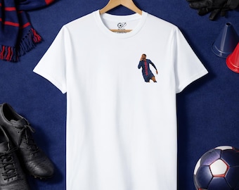 Ousmane Dembélé PSG T Shirt, Dembele Paris Football Tee, PSG Winger Shirt, Ligue 1 Football Illustration