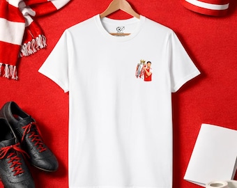 Declan Rice Arsenal T Shirt, Declan Rice Premier League Trophy Tee, Arsenal Champion Illustration Shirt