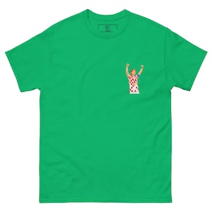 Luka Modrić Croatia T Shirt, Modrić World Cup Tee, Croatia Midfielder Shirt, Luka Modrić Football Illustration Top