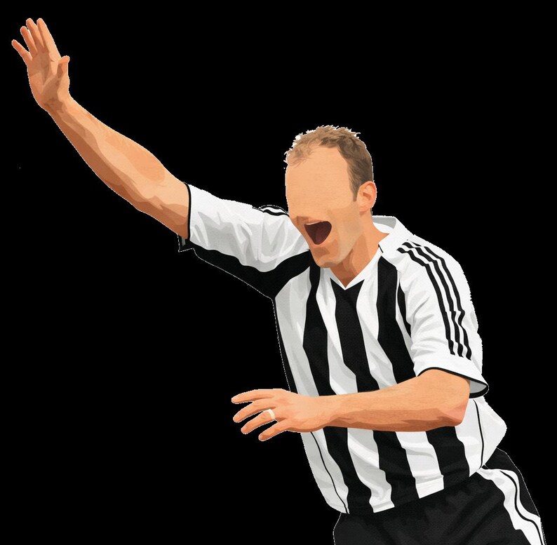 Alan Shearer Newcastle T Shirt, Newcastle United Football Tee, Alan Shearer Illustration Shirt, NUFC Fan Top Digital