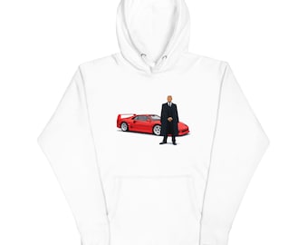 Lewis Hamilton Ferrari Hoodie, Formula 1 Ferrari Illustration Hoodie, F1 Legend Racing Pullover
