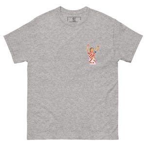 Luka Modrić Croatia T Shirt, Modrić World Cup Tee, Croatia Midfielder Shirt, Luka Modrić Football Illustration Top